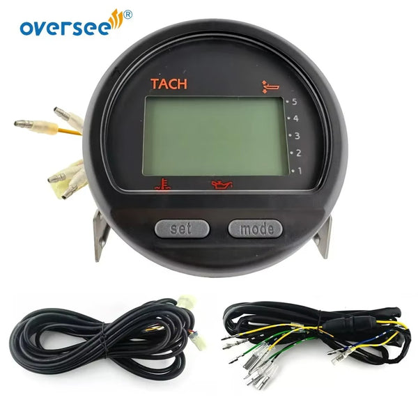 Topreal 6Y5-8350T Digital Multi-Function Tachometer Gauge with harness for Yamaha 225HP 250HP Outboard Engine 6Y5-8350T-D0-00 6Y5-8350T-01-00