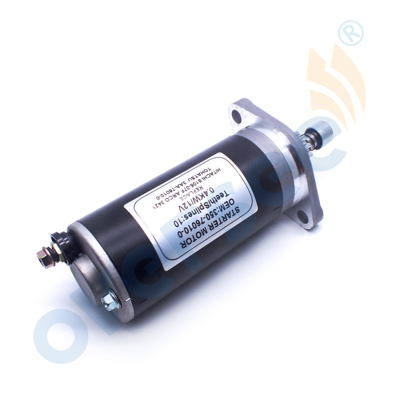 350-76010;350-76010-0M;3AA-76010;3421;6L2-81800-11 Starter Motor Replacement For Tohatsu 8 9.8 15 18HP 2 Stroke Outboard Engine