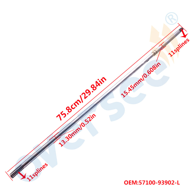 57100-93902 Driver Shaft Long For Suzuki 2 Stroke DT9.9 15 Outboard 57100-93900