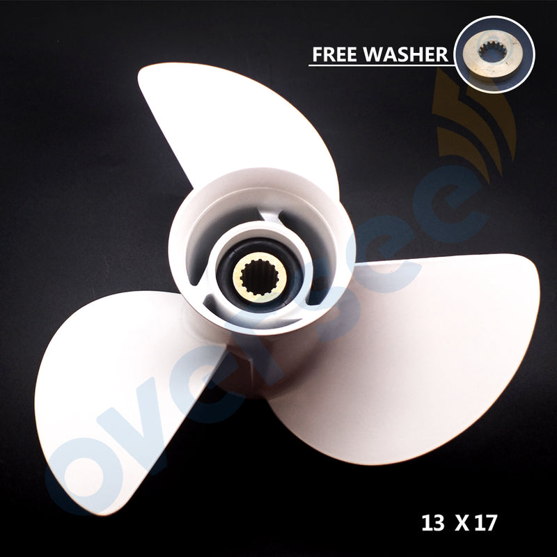 58130-ZW1-017AH Aluminium Outboard Propeller For Honda Outboard Engine 75/80/90/100/115/130hp (13  x 17" 3 Blade)