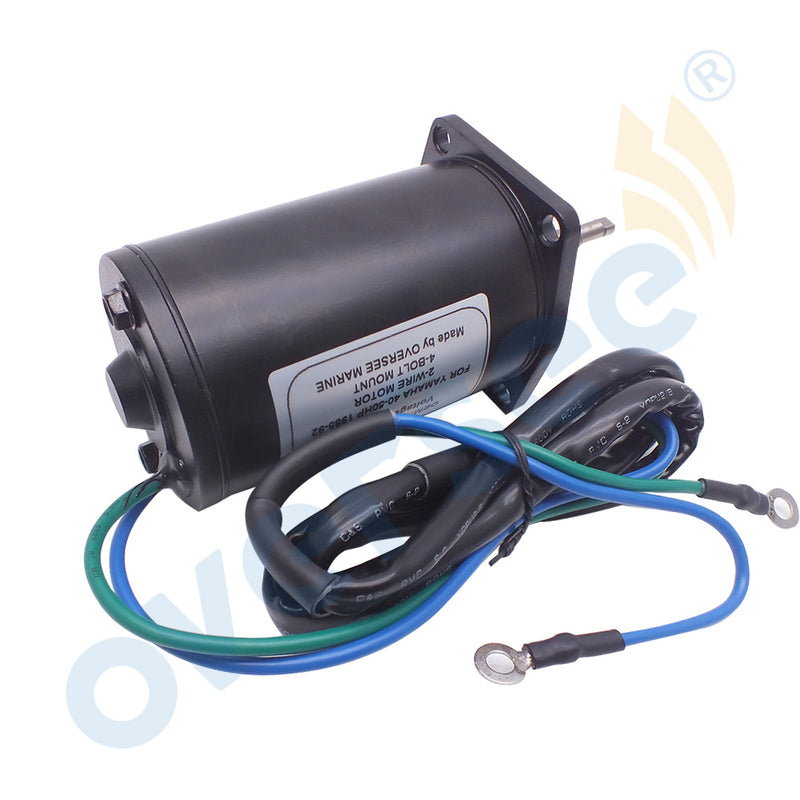 Motor de ajuste de inclinación 6H5-43880 para Motor fueraborda Yamaha 6H5-43880-02 12V 2 cables 4 pernos montaje 40-50HP Lester 10836 